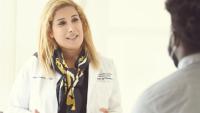 Physician with patient